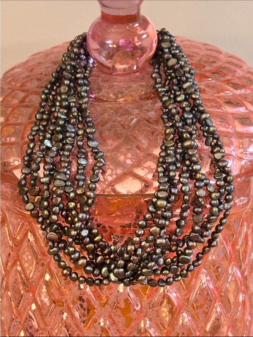 Ross-Simon’s Black Freshwater Pearl 8-Strand Necklace